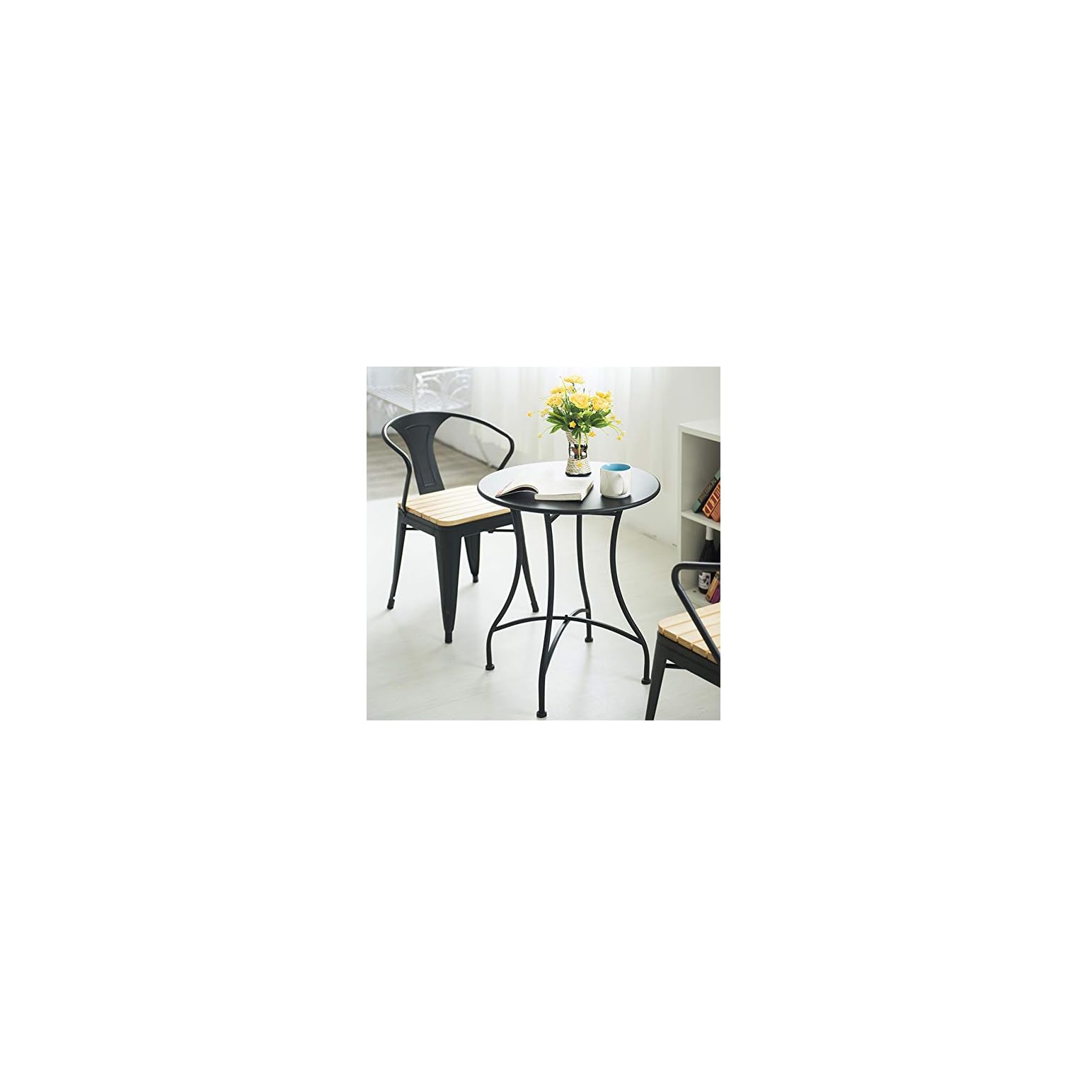 QULONG Esstisch Für Den Außenbereich, 23,6-Zoll-Runde Patio