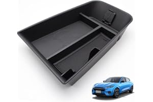 AOSKONOLOGY AOSK for Mach E ABS Wireless Charging Center Console Organizer Tray Compatible with Mustang Mach-E 2021