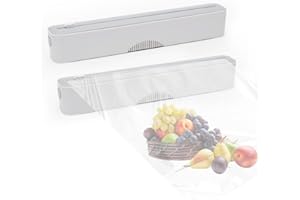 WAPASEZYAR 2 Stück Magnetischer Frischhaltefolienspender, Alufolienspender und Frischhalte, Folienschneider, Folienspender Schublade, Frischhaltefolie Schneider für Alu- & Frischhaltefolie & Backpapier