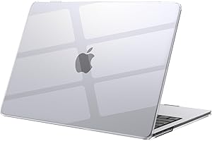 eleger Funda Compatible con MacBook Air 13 Pulgadas M4 A3240 M3 A3113 M2 A2681, lanzada en 2025 2024 2022, Carcasa rígida para Mac Book Air 13,6", Cristal Transparente
