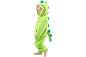 LOLANTA Kinder Dinosaurier Kostüm, Kinder Tier Flanell Strampler Overall