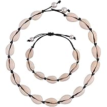 Peutlhomy Shell Choker Necklace For Women - Adjustable Bohemian Seashell Rope Necklace, Boho Beach Jewelry