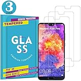 HardGlas Huawei P20 Pro Panzerglas Schutzfolie, [3 Stück] Hohe Qualität Gehärtetem Glass 9H Härte/Ultra Klar/Einfache Installation/Anti-Kratzer/Displayschutzfolie Folie für Huawei P20 Pro