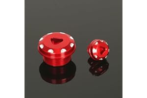 JANICE Motorbike Monkey125 CNC Engine Crankcase Cover Plugs Screw Compatible with MSX125 MSX 125SF Grom 125 2017-2023 DAX 125 2022-2023 CT125 2021-2023 Red