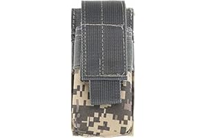 FIRECLUB Tactical Molle 14 x 5.5 Protable Travel Kit Flashlight Bag Tactical Unsex MOLLE Single Mag Pouch Belt Waist Pack Bag