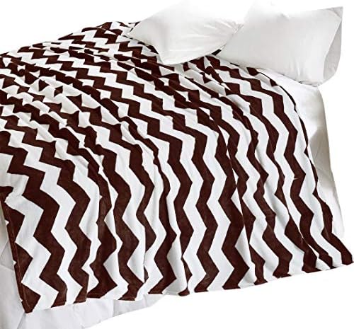 Print Microlight New Range of Light But Warm Soft Fluffy Micro Velour Throw Blankets For Sofa and Bed (Coffee, 200 * 240cm)