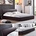 Produktbild i-flair® - Designer Polsterbett, Bett Monaco 140cm x 200cm braun Größen