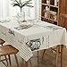 Produktbild GUOAI Leinentischdecke Leinentischdecke des Rechteckigen Tischtuchgartenbaumwollbaumwollleinen-Graffiti-TischdeckenhotelausgangsschießEns,100 * 140cm