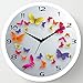 Cartoonpur 11 inches Analog Butterfly Silent/Sweeping Movement Plastic Wall Clock with Glass RS.699.00