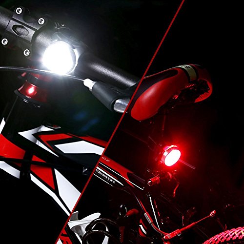 Wiederaufladbare LED Fahrradlampe, LED Frontlicht und Rücklicht Für Radfahren,2 USB-Kabel, 4 Licht-Modi,Wasserdicht IPX4 Fahrradleuchten Set - 6