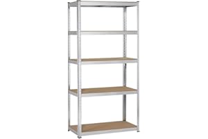 Yaheetech 3 x Étagère de Rangement 180x90x40 cm Meuble de Stockage Clipsable Charge Lourde 875kg pour Cuisine/Chambre/Salon/Garage/Atelier/Salle de Bain