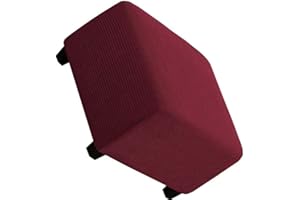 AQIGR Copri Pouf Quadrato 50x50/60x60/80x80 Copertura Ottomana Quadrata, Copripouf in Jacquard, Copripouf con Fondo Elastico, Traspirante e Morbido Elastico per Sgabello Protettivo