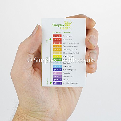 Simplex Health Wasser pH Teststreifen von 0 – 14 (150 Stück) Säure Basen Teststreifen - 2