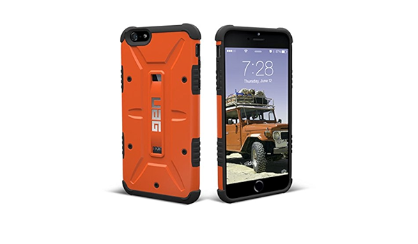Urban Armor Gear Uag Iph6pls Rst Vp Mobile Phone Case 14 Cm 5 5 Cover Black Orange Mobile Phone Cases Cover Apple Iphone 6 Plus 14 Cm 5 5 Black Orange Amazon Co Uk Electronics Photo