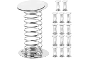 VILLCASE 15Pcs Metal Spring Base with Double-Sided Adhesive 1.57 Inch Miniature Wobble Doll Springs for DIY Car Dashboard and Desk Decorations
