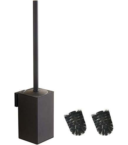 Day Moon™ Matzwarte toiletpapierhouder Vrijstaande toiletrolhouder met opbergruimte - Toiletpapierstandaard en tissuehouder voor badkamer - Toiletpapierhouder met plank en wissellhouder
