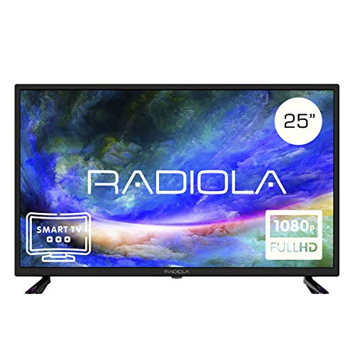 Televisor Led 25 Pulgadas Full HD Smart TV. Radiola LD25100KA, Resolución 1920 x 1080P, HDMI, VGA, WiFi, TDT2, USB Multimedia, Color Negro