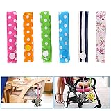 URAQT Baby Flaschen Halter Spielzeug Bügel Gurt, für Kinderwagen/Autositz/Hochstuhl - 6Pcs