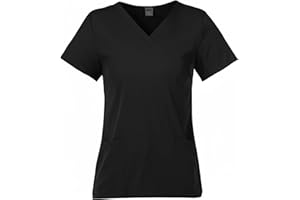 Meichoon Women's V-Neck Scrubs Short Sleeve with 2 Pockets Soft Stretch Sweat Absorbent & Moisture Transfer Q-DK56