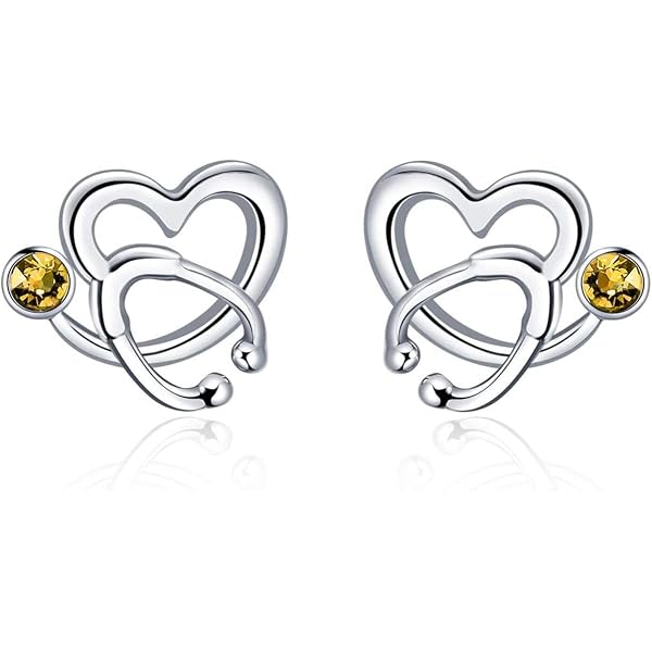 YFN Medicina veterinaria, collana in argento sterling 925, con ciondolo per assistente veterinario, stetoscopio, gioielli di cristallo per donna