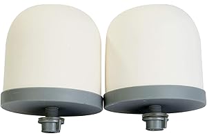 ‎HUINING HUINING Keramikkuppel Wasserfilter, Ersatzfilter für Wasservorfiltereinheit, Filtermedien Ersatz 0,15 bis 0,5 Mikron für Haushalt Wassereimer Filtrationssystem Wasserkrug (2 Stück)