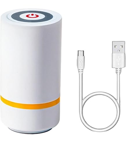 Pompe à Vide Électrique Alimentée par USB pour Sacs de Rangement, Sacs Économiseurs d'Espace - Portable Automatique, Blanc