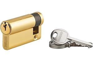 Mezzo Cilindro europeo per serratura Ecopro, 50x10mm, anti estrazione, 3 chiavi, finitura ottone - THIRARD