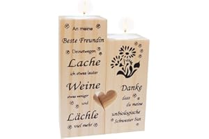 GSHUR Geschenke für Freundin, Beste Freundin Geschenke, Personalisierte Kerzenständer Geschenke für Freundin, Geburtstagsgeschenk für Freundin, Freundschaft Kerzenleuchter Geschenke