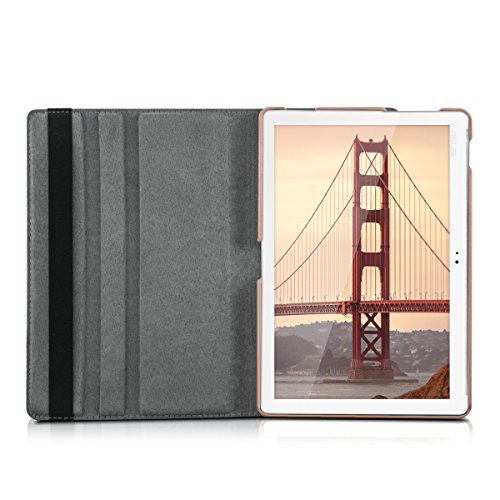 kwmobile Hülle für Asus ZenPad 10 (Z300C/Z300CL/Z300CG/Z300M/Z300CNL) – 360° Standfunktion Case Tablet Schutzhülle Kunstleder – Smart Cover Tabletcase Rosegold - 9