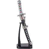 Dekoratif Mini Katana Samurai Zarf A&ccedil;acağı, Japon Stili Masa&uuml;st&uuml; S&uuml;s Kılıcı, Kaideli Koleksiyonluk Ofis Aksesuarı, Metal G&ouml;r&uuml;