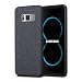 Produktbild Kit Me Out DE® Galaxy S8 Schutzhülle Hülle für Rückseite - Kombination aus TPU-Gel & Twill-Stoff - stoßfest & robust - für Samsung Galaxy S8 - Schwarz