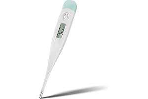 Pulox Digitales Fieberthermometer - LCD-Display, akustisches Signal und Daten-Speicher - Messung oral, rektal und axillar