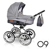 retro kinderwagen abc design Zuverlässigkeit, Stabilität, Bequemlichkeit und das alles geeignet für die Stadt, den Wald, Kiesstrassen und auch Kopfsteinpflaster. Das Easy-Click System ermöglicht, dass alle Aufsätze sowohl in- als auch gegen die Fahrtrichtung zu montieren sind. Dieses Paket lässt keine Wünsche offen und wird Sie und Ihr Kind vom Säuglingsalter an begleiten. Enthalten sind sowohl eine Babyschale, eine Babywanne und ein Sportsitz. Die einzelnen Aufsätze lassen sich in sekundenschnelle wechseln. Die ausgeklügel