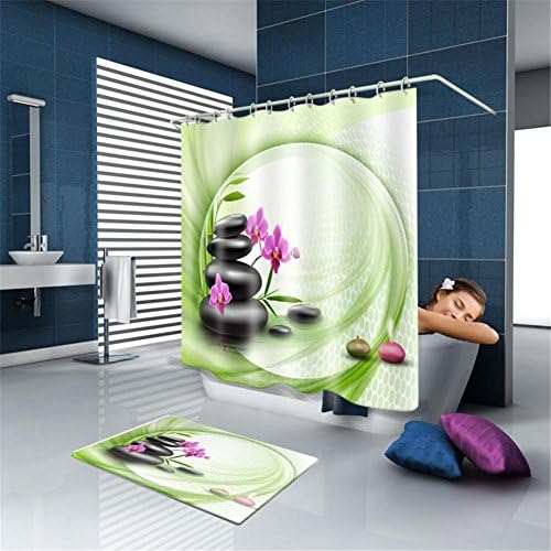 YLSFWSRY Shower Curtains Curtain Polyester Waterproof Shower Bathroom Decor Jasmine Flower Decorations Green Bamboos / Fall Trees / Star Fish Sea Shell , 180*180Cm