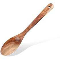 Cucchiaio Parigino Doppio - Manico In Legno Per Dolci E Cucina