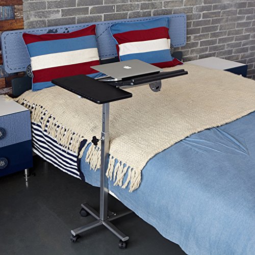 Einstellbare Laptop Schreibtisch Sofa Nachttisch Coavas 5 Verstellbare Höhe Starke Laptop Schreibtischständer Notebook Computer Tisch mit Rädern (schwarz) - 6
