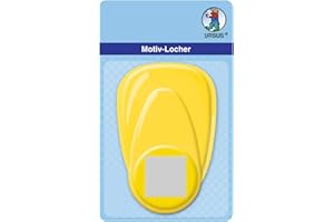 URSUS Perforatrice con Leva, Grande, francobolli, ca. 38,1 mm, Colore: Giallo