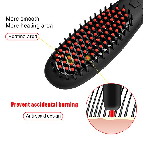 Euph Ionen Keramik Glättbürste Haarglätter mit Lock Funktion und 30-min Auto Abschaltung - 5