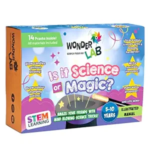 WonderLab DIY Science Kit, Science or Magic Kit, (Age Group - 5-10 Years) Chemistry Toys for Boys and Girls, Learning Educational Kit, Birthday Gift for Children, Return Gift, STEM Kit