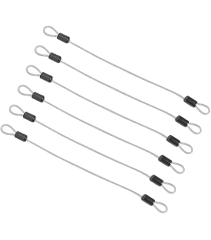 QUARKZMAN 10pcs Lanière Câble Œillets Extrémité, 80 Cm X 1,5 Mm 304 Inox Acier Fil Corde Lanyard Avec Autotaraudeurs Vis Pour Connecter Meubles, Lampe à Suspendre