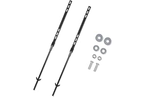 ANDCHI 2-Stück Schilderpfahl Gartenschildpfahl für Sicherheisschil Warnungsschil in den Hof auf dem Schlamm Grünland usw.(Schwarz, 3 Fuß)