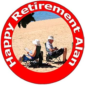 personalised happy retirement cake topper decoration with