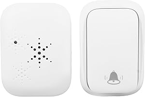 ‎FILFEEL Bezprzewodowy Dzwonek do Drzwi, Zestaw Dzwonków do Drzwi z Własnym Zasilaniem, Dzwonek do Drzwi z Własnym Zasilaniem Dalekiego Zasięgu Wodoodporny Bezprzewodowy Zdalny Dzwonek do