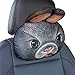Produktbild Ergocar Auto Nackenkissen niedlichen Cartoon Tiere Kopf Auto Kopfstütze Kissen Aktivkohle Kopfstütze Reisekissen für Autos, Geländewagen, LKW (Hase)