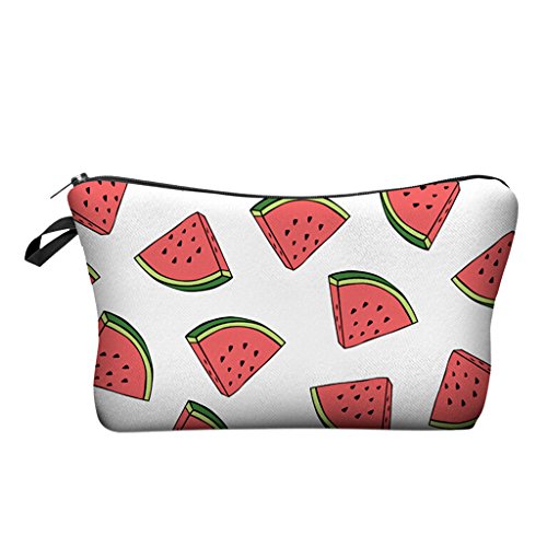 Mode Reise Make-up Tasche Organizer Kosmetiktasche Kulturbeutel Voller Druck – Wassermelone, eine Größe - 3