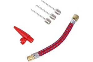 5 Embouts de gonflage pour Pompe Embouts De Gonflage pour Ballons Foot, Basket,Rugby, Handball. Pompe à vélo - compresseur d'air - Sport - Aiguille Adaptateur Vélo Pneu Ballon Pompe Kit