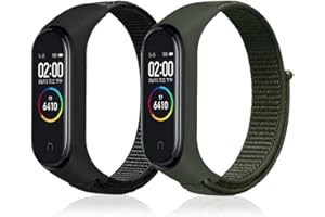 Niboow Cinturino per Xiaomi Mi Band 6/Mi Band 5/Mi Band 4/Mi Band 3/Amazfit Band 5, Nylon Regolabile Cinturini per Xiaomi Mi Band 6/Mi Band 5/Mi Band 4/Mi Band 3/Amazfit Band 5