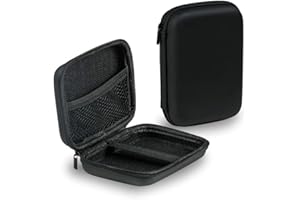 FIMATE Hard Drive Case 2 Pack, 2.5 Inch Shockproof and Waterproof Hard Drive Bag, Multi-Function Storage Carrying Universal Travel Case for Small Electronics and Accessories Black
