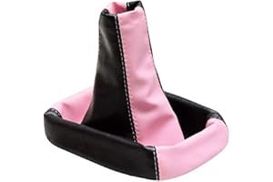AERZETIX: Funda para palanca de cambios de piel sintética negro y rosa