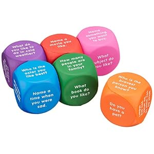 Learning Resources Dados para Conversaciones – Juego Educativo de Lenguaje Oral – 6 Dados de Espuma con 36 Preguntas – Desarrollo de Habilidades Sociales – 6+ Años